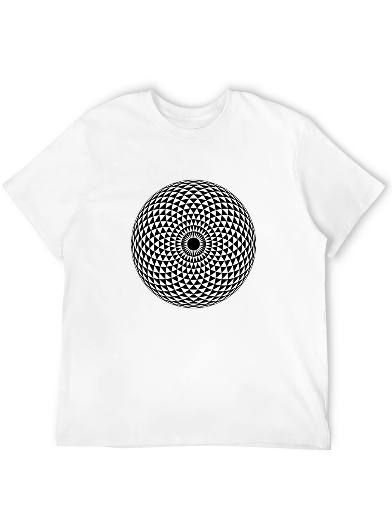 Geometric Pattern Black T-Shirt