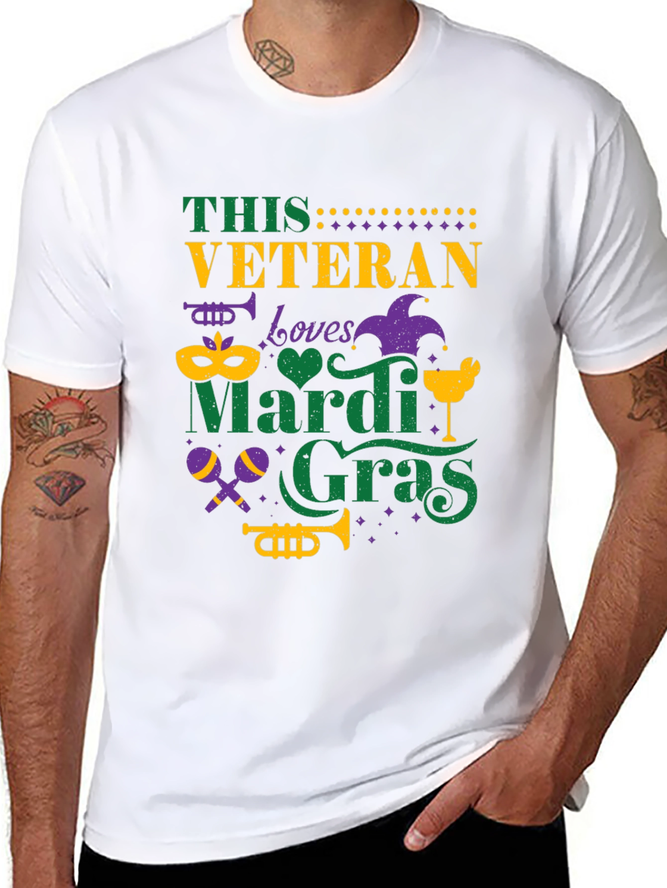 Veteran Mardi Gras T-Shirt