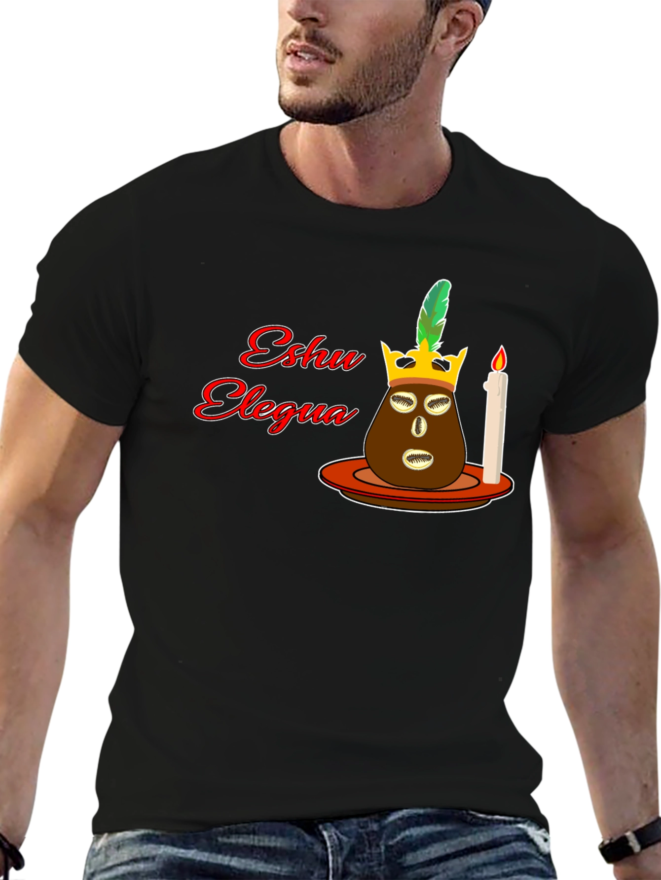 Eshu Elegua T-Shirt - Unique Afro-Caribbean Orisha Design