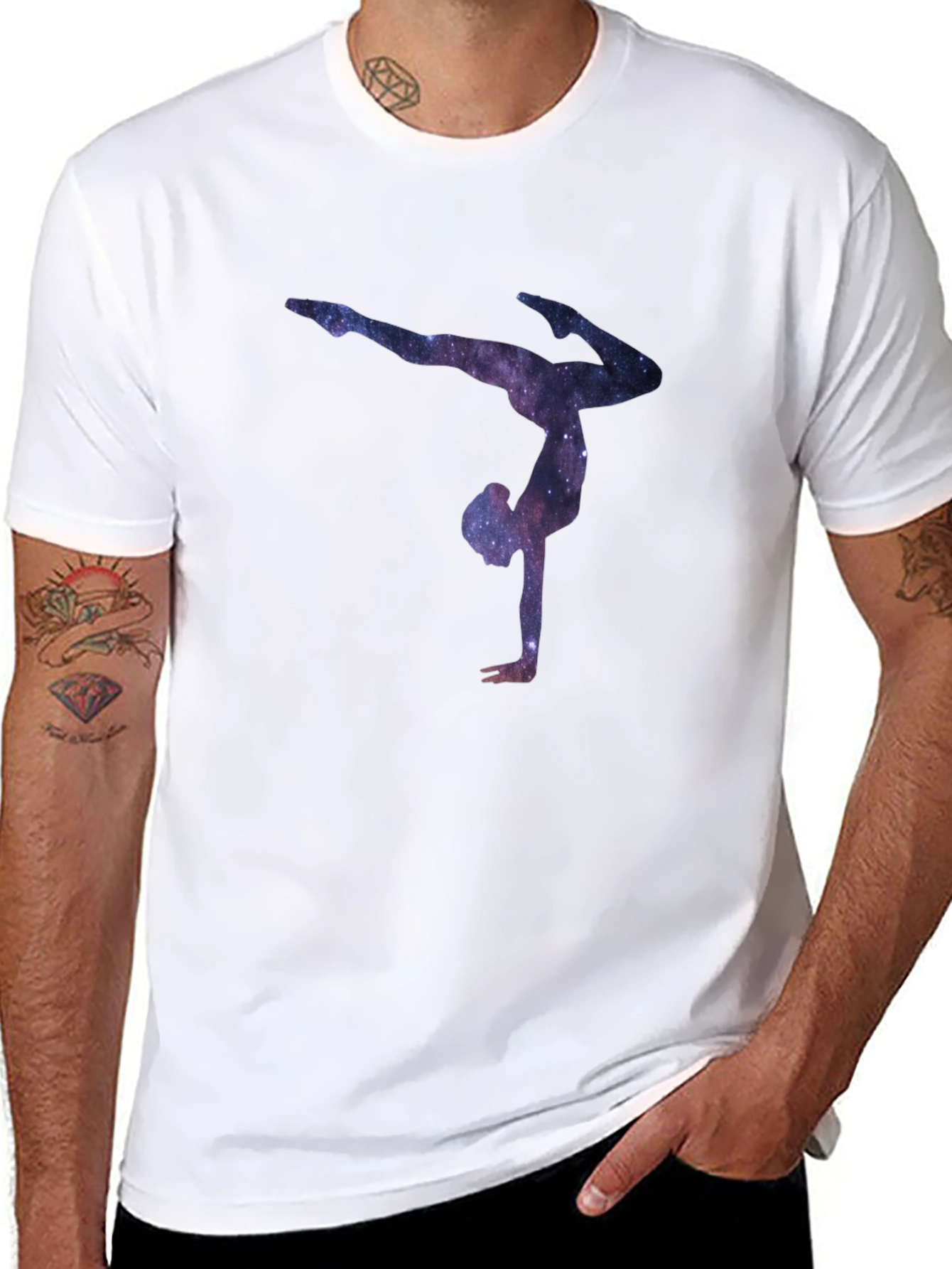 Galaxy Gymnast Black T-Shirt