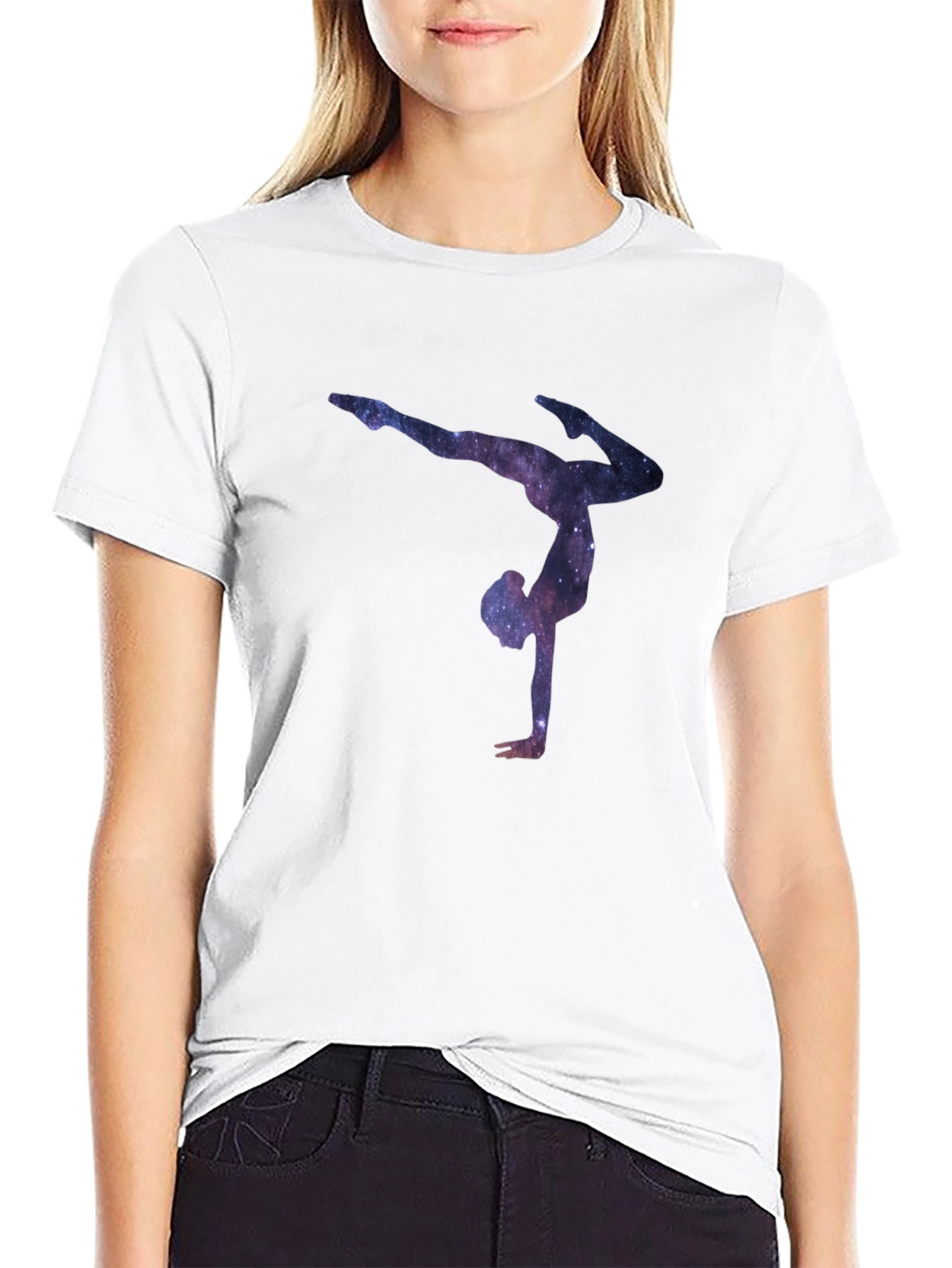 Galaxy Gymnast Black T-Shirt