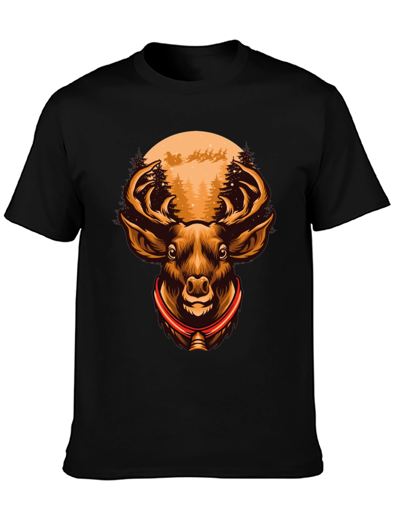 Holiday Deer Graphic Tee - Christmas Design