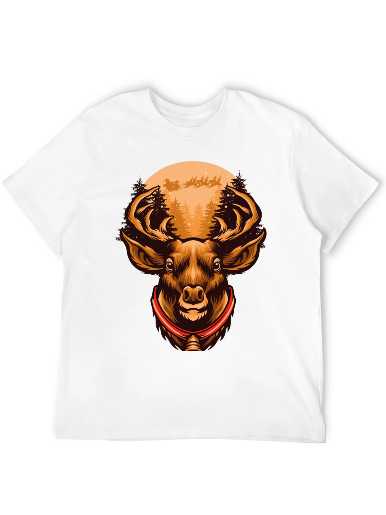 Holiday Deer Graphic Tee - Christmas Design