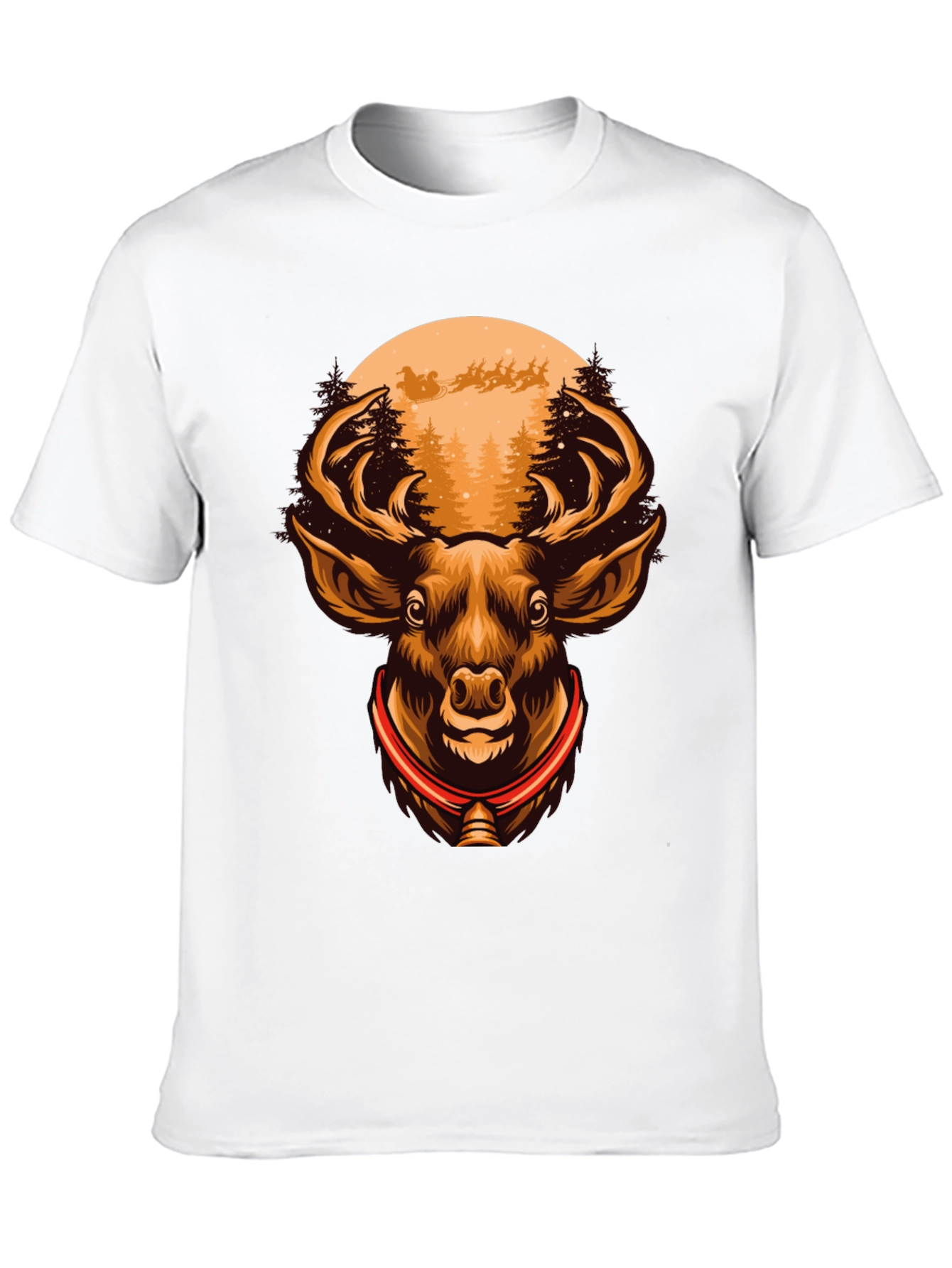 Holiday Deer Graphic Tee - Christmas Design