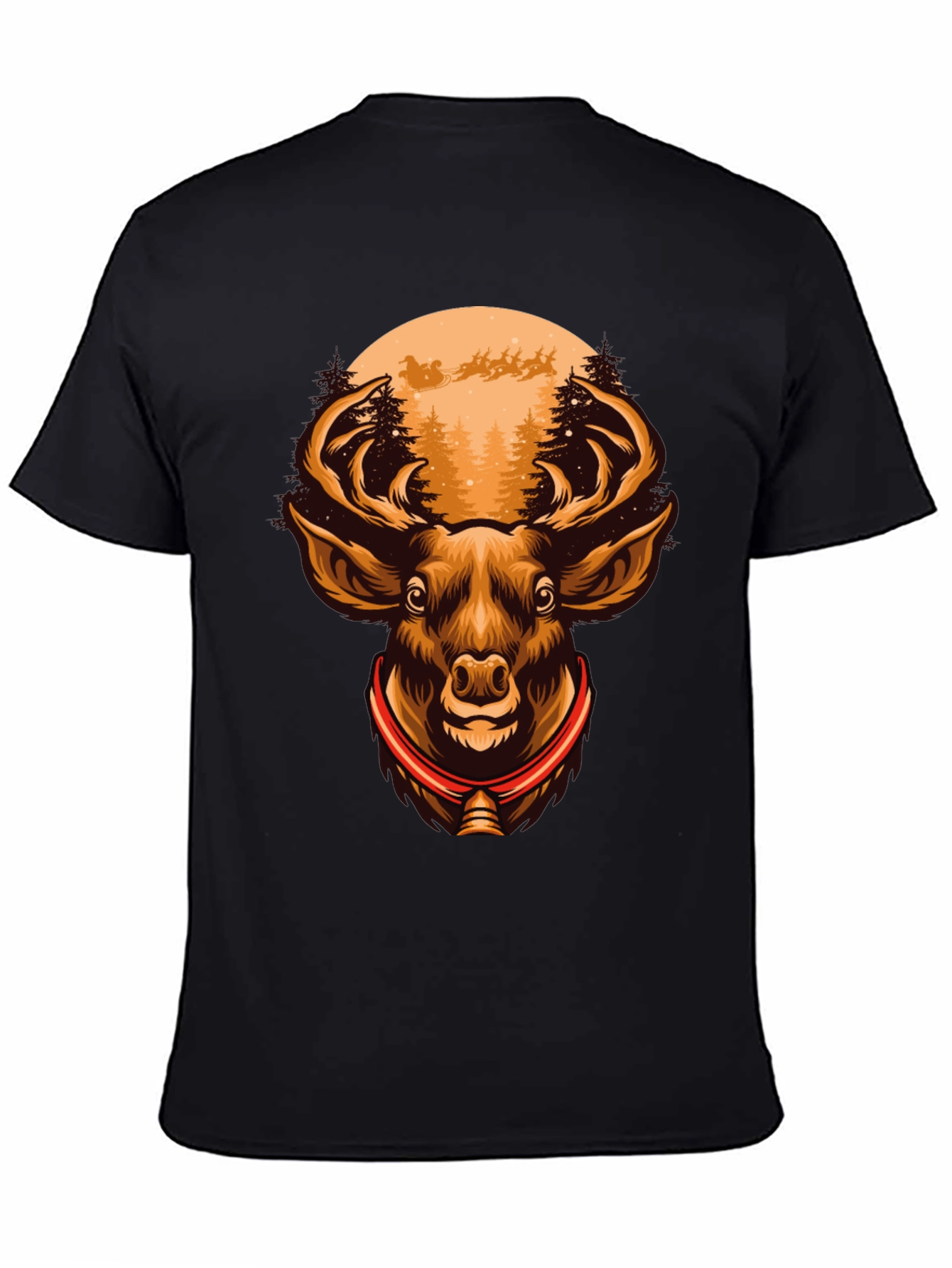 Holiday Deer Graphic Tee - Christmas Design