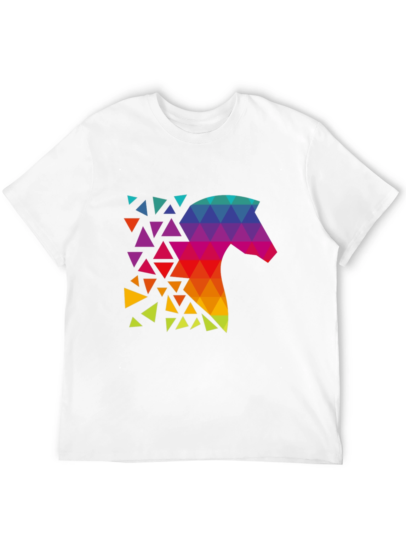 Geometric Horse Graphic Black T-Shirt