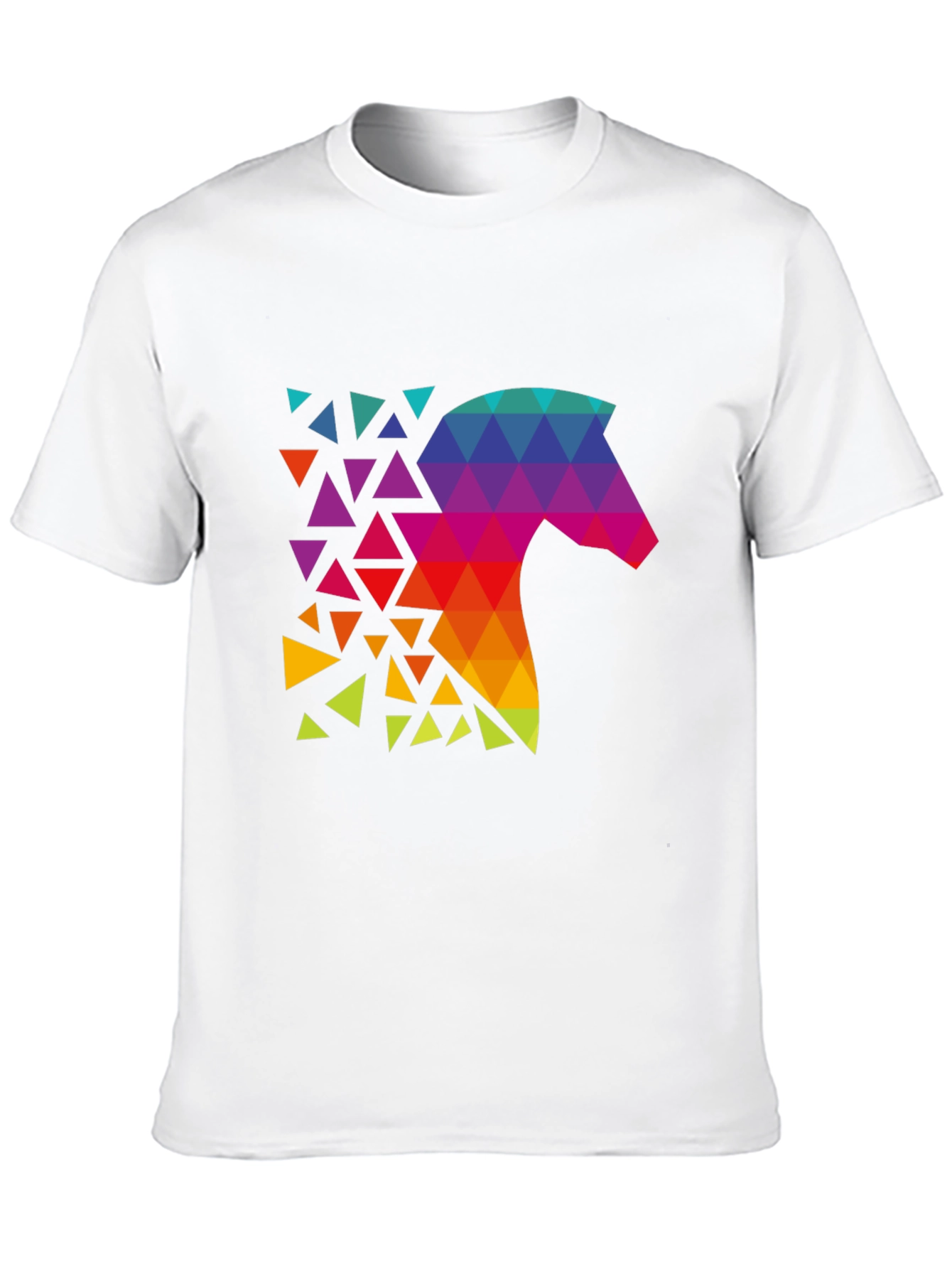 Geometric Horse Graphic Black T-Shirt
