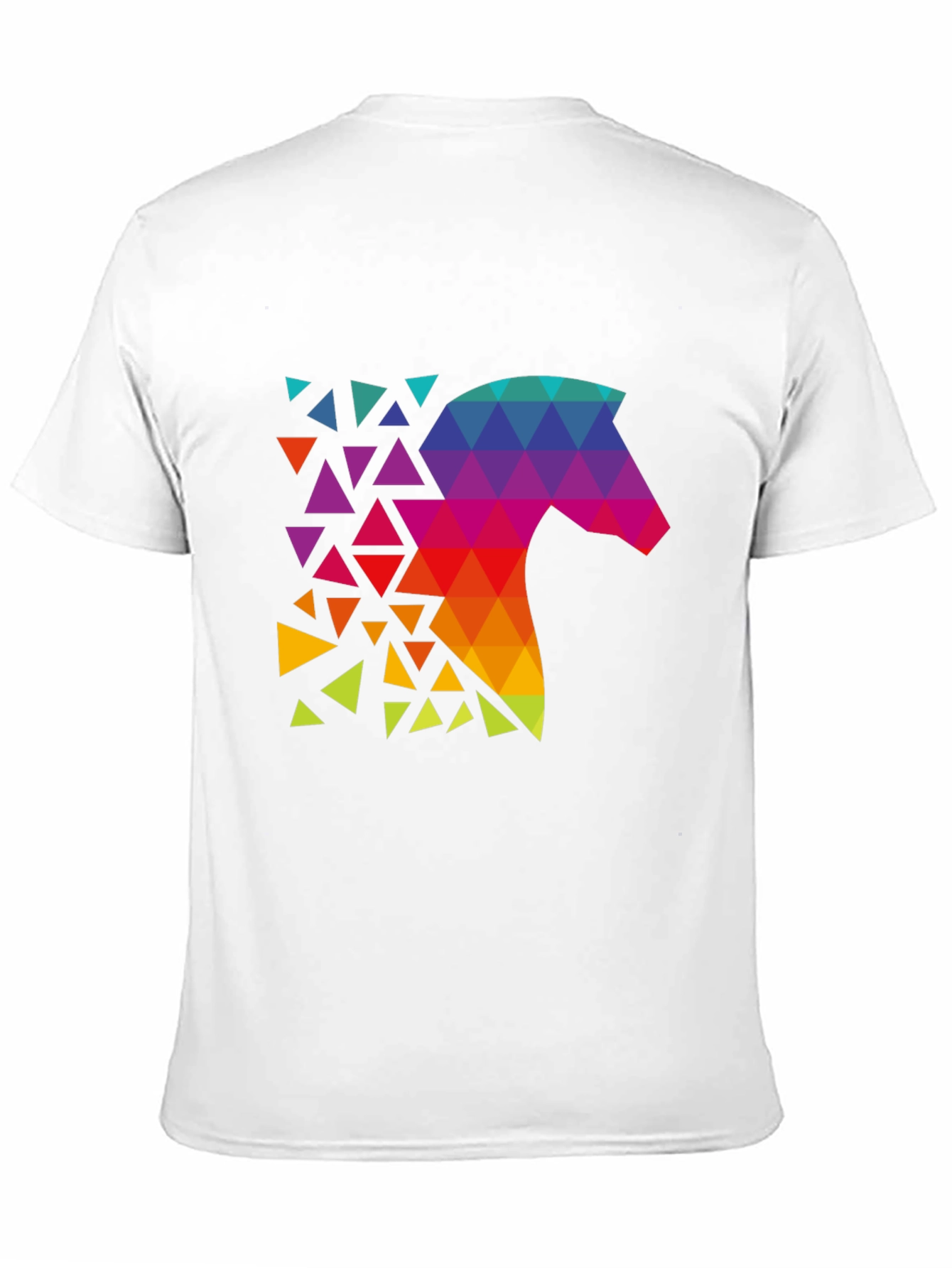 Geometric Horse Graphic Black T-Shirt