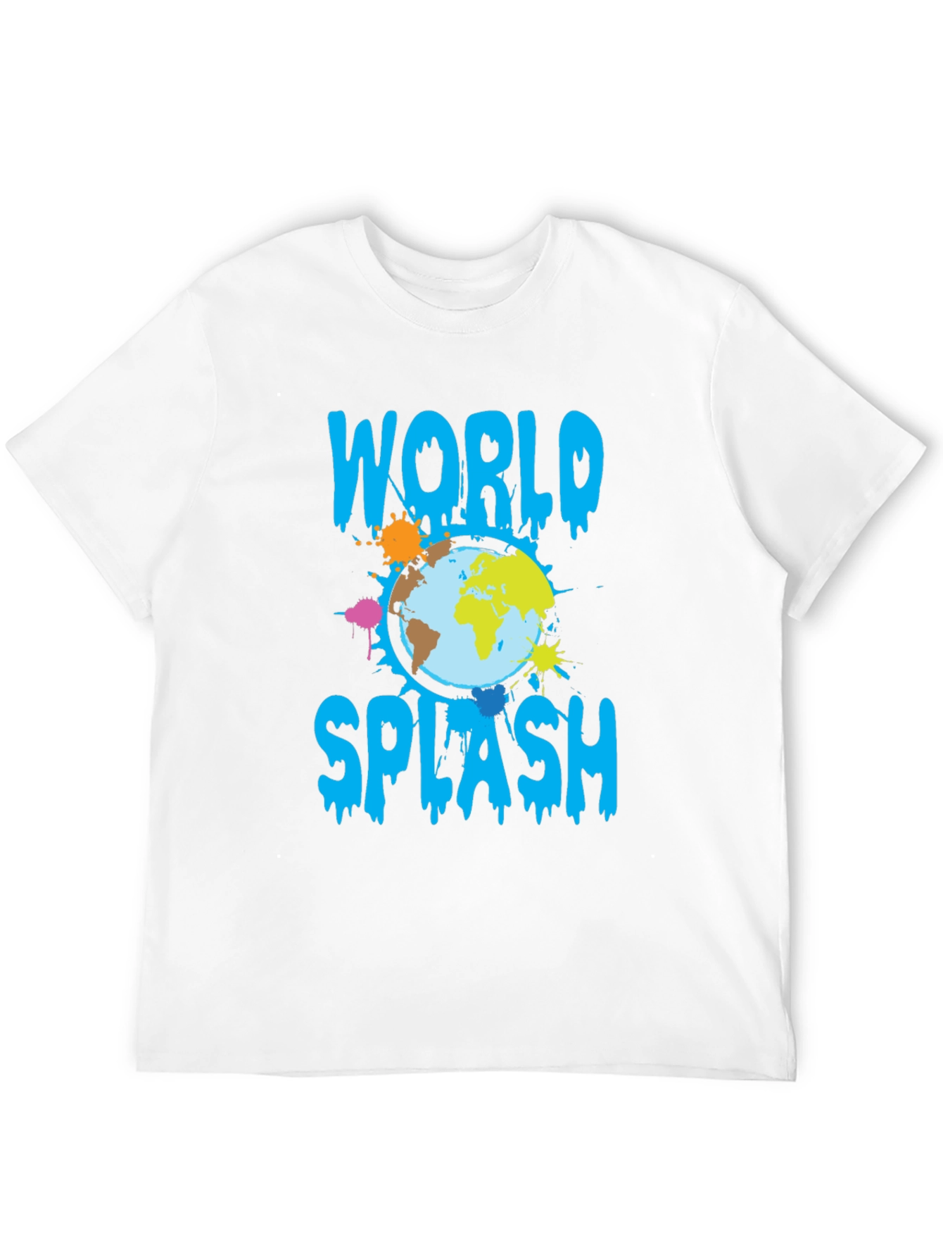World Splash Graphic T-Shirt - Trendy Design