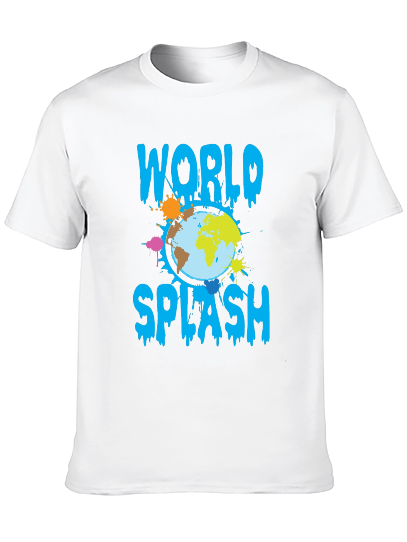World Splash Graphic T-Shirt - Trendy Design