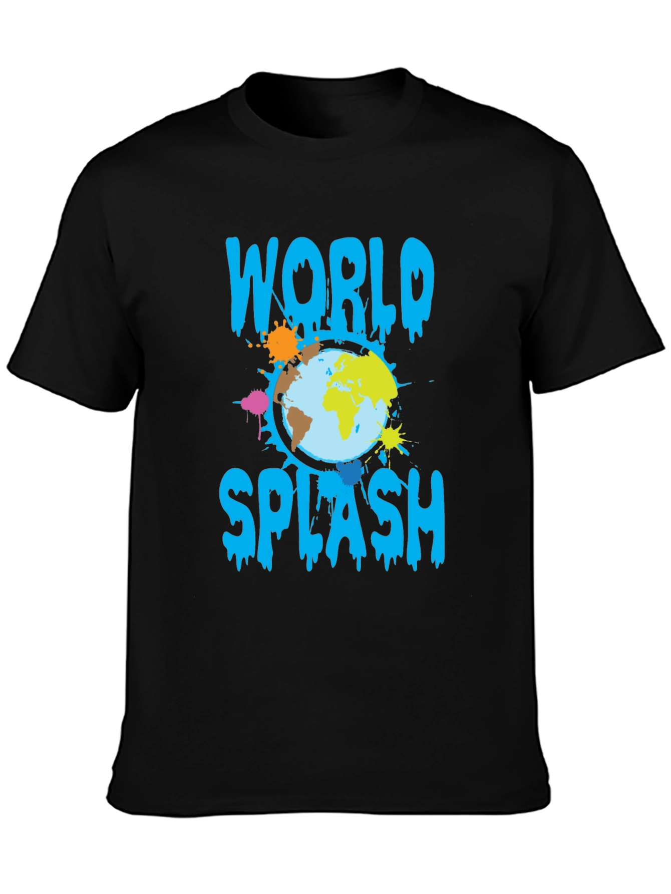 World Splash Graphic T-Shirt - Trendy Design