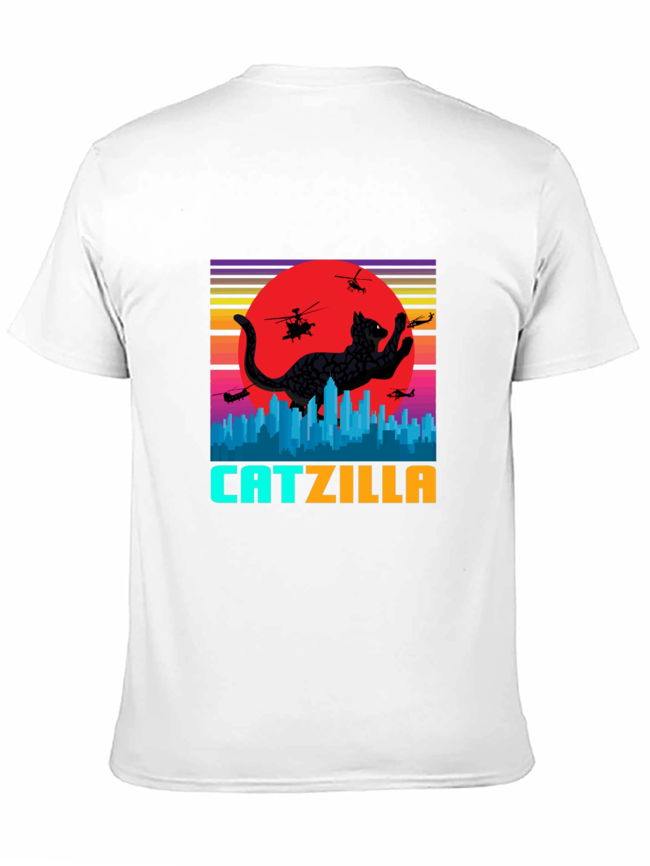 Catzilla T-Shirt: Cat Godzilla Attack Tee