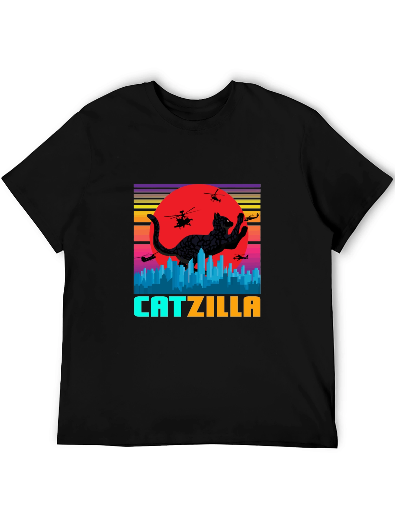 Catzilla T-Shirt: Cat Godzilla Attack Tee