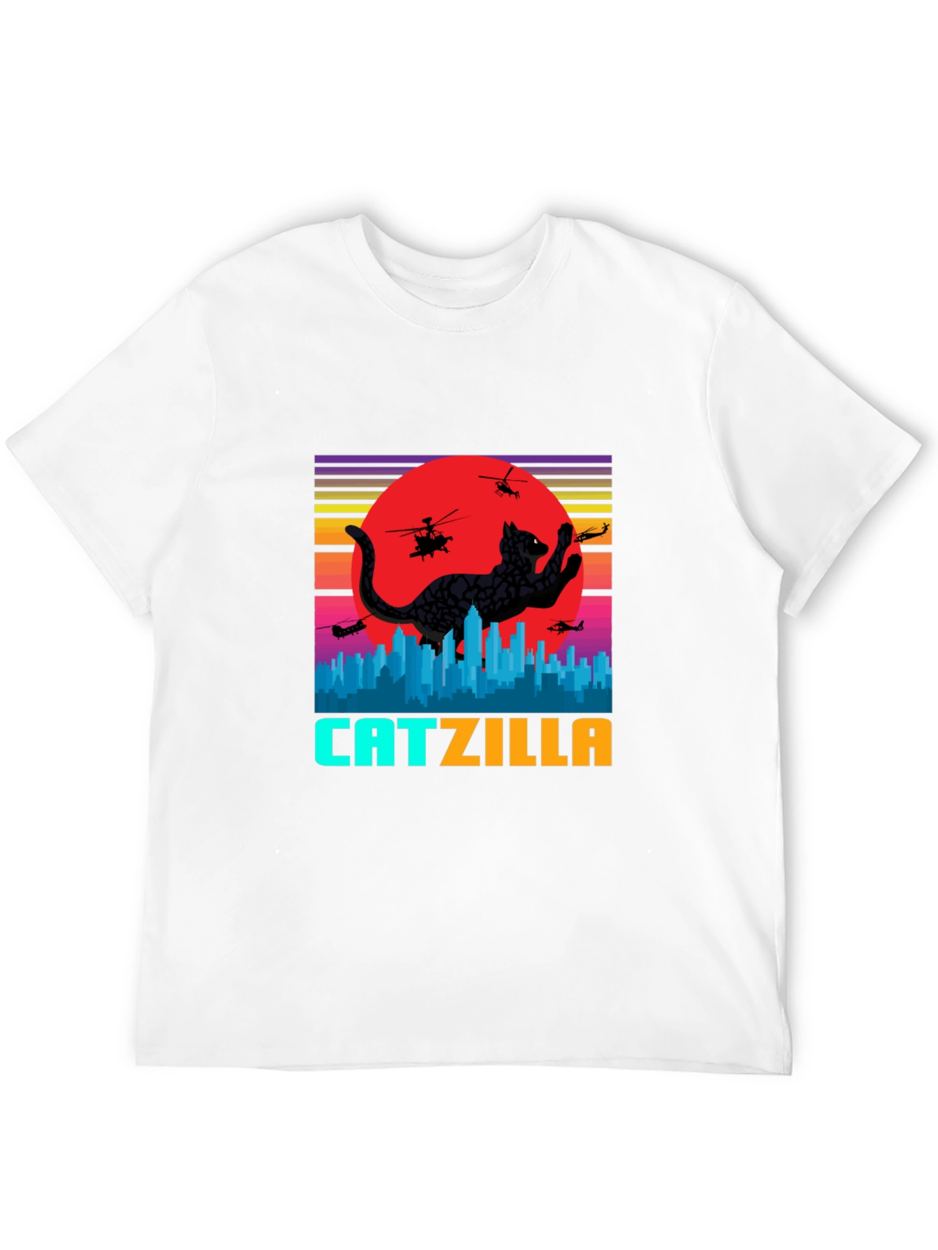 Catzilla T-Shirt: Cat Godzilla Attack Tee