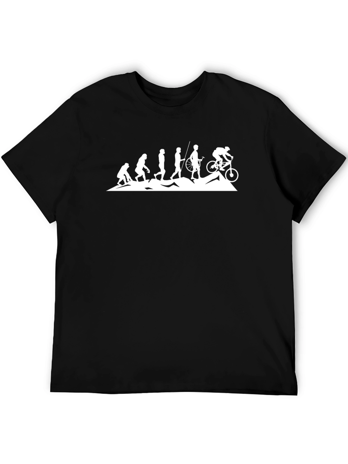 Evolution of a Cyclist Black T-Shirt
