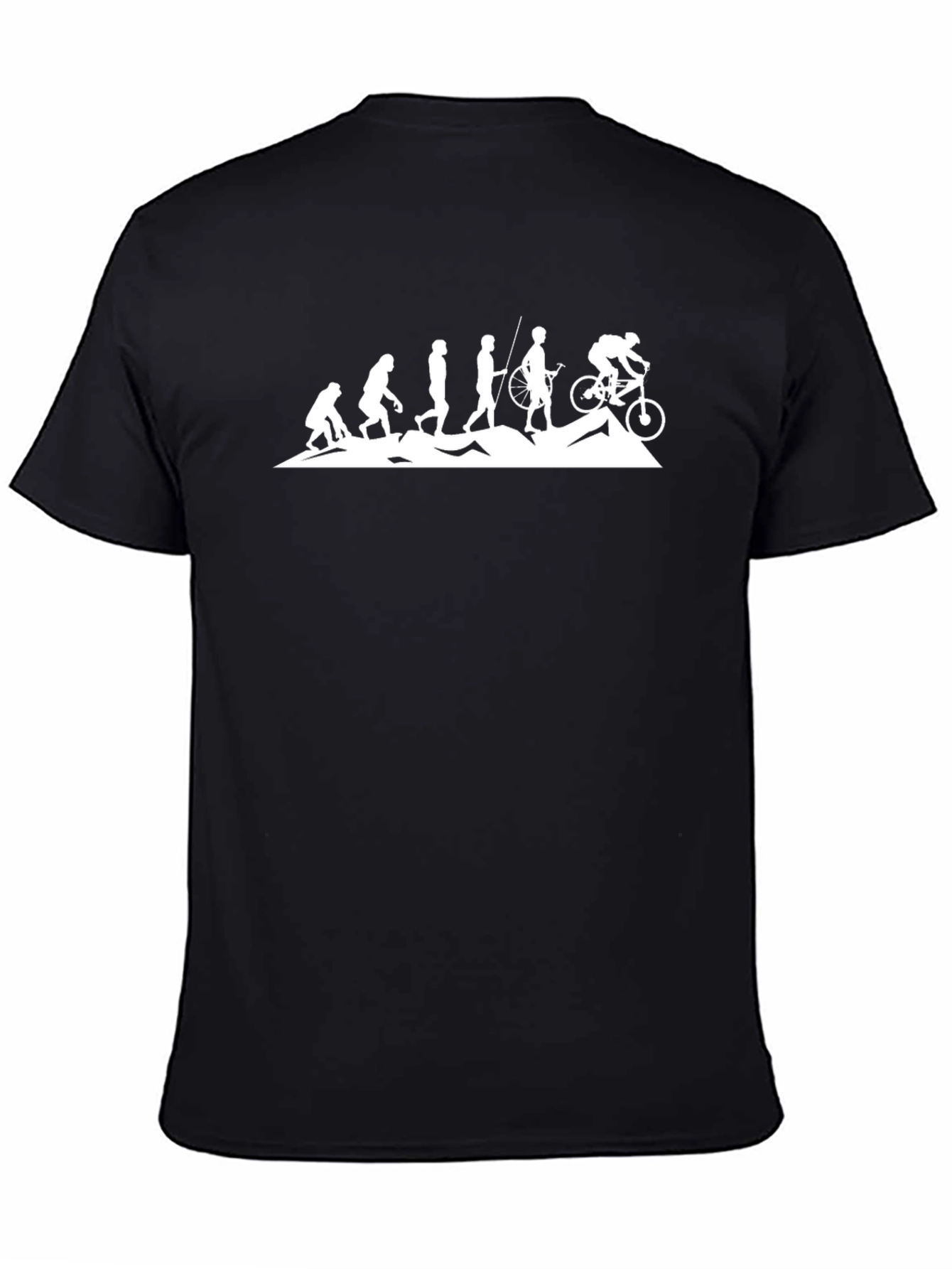 Evolution of a Cyclist Black T-Shirt