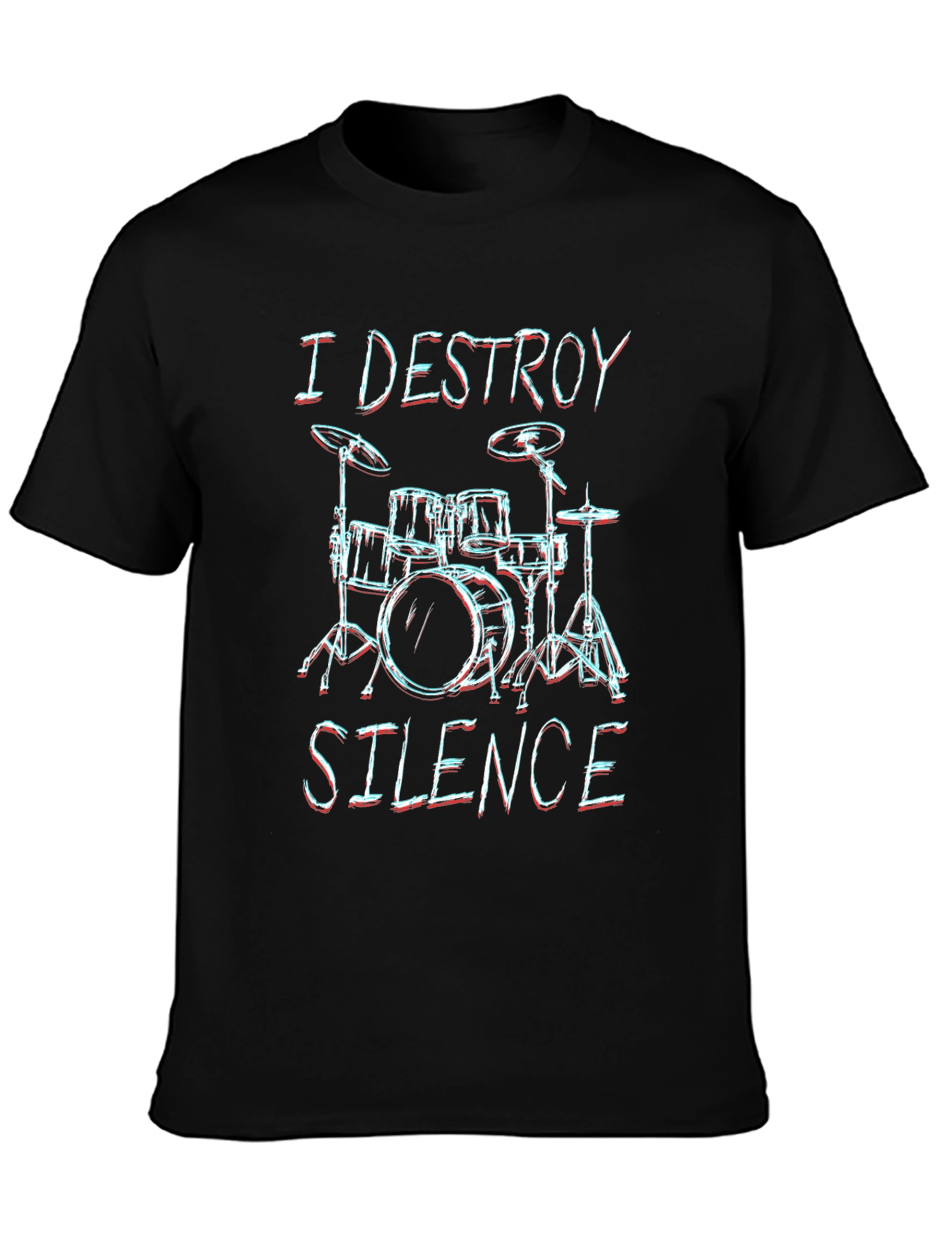 I Destroy Silence Drummer Graphic Tee