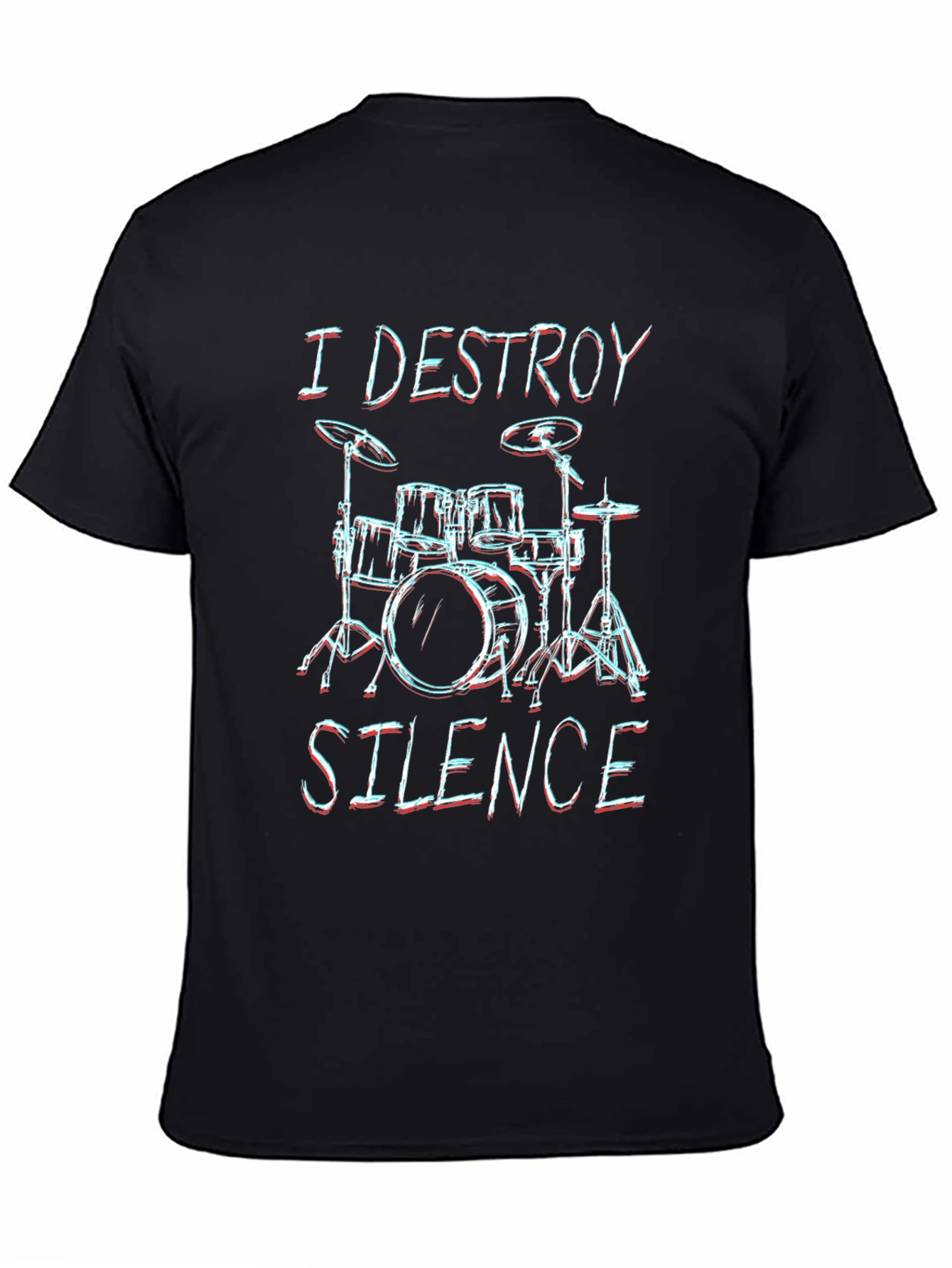 I Destroy Silence Drummer Graphic Tee