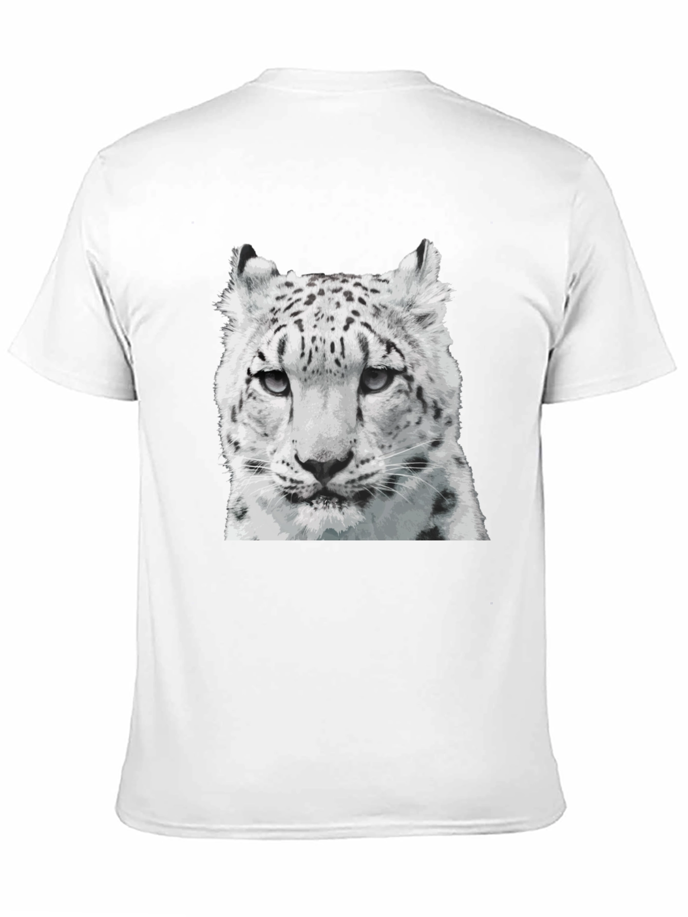 Snow Leopard Graphic Tee - Cool Cat Shirt