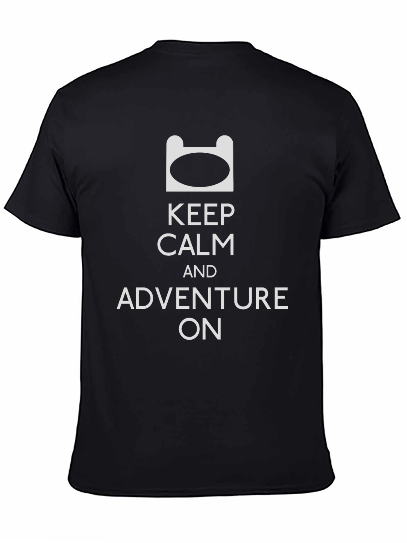 Keep Calm and Adventure On Black T-Shirt