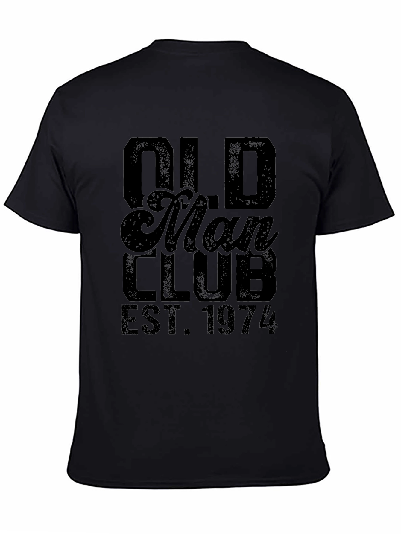 Old Man Club EST. 1974 Black T-Shirt