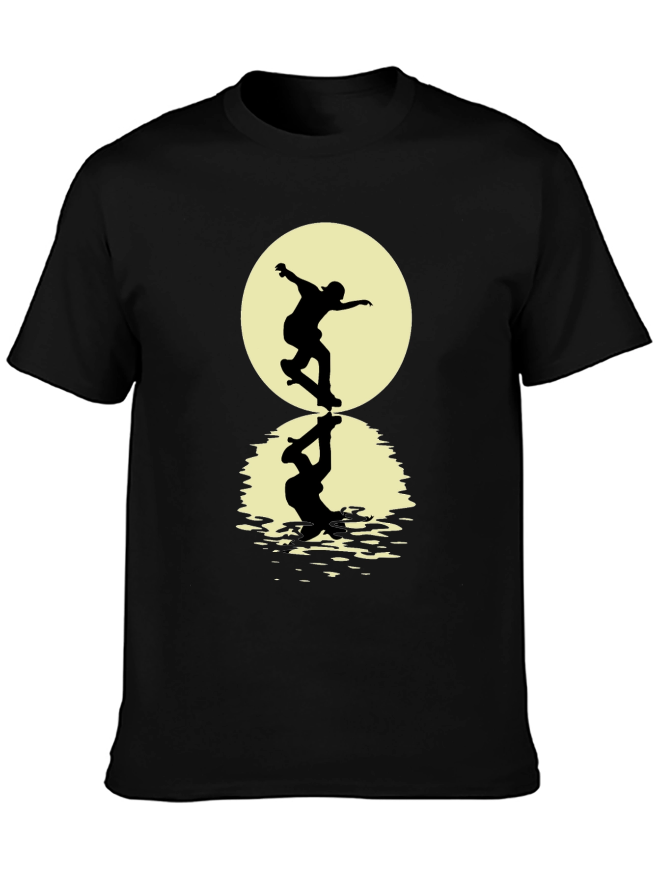 Skateboarding Silhouette T-Shirt - Black Graphic Tee