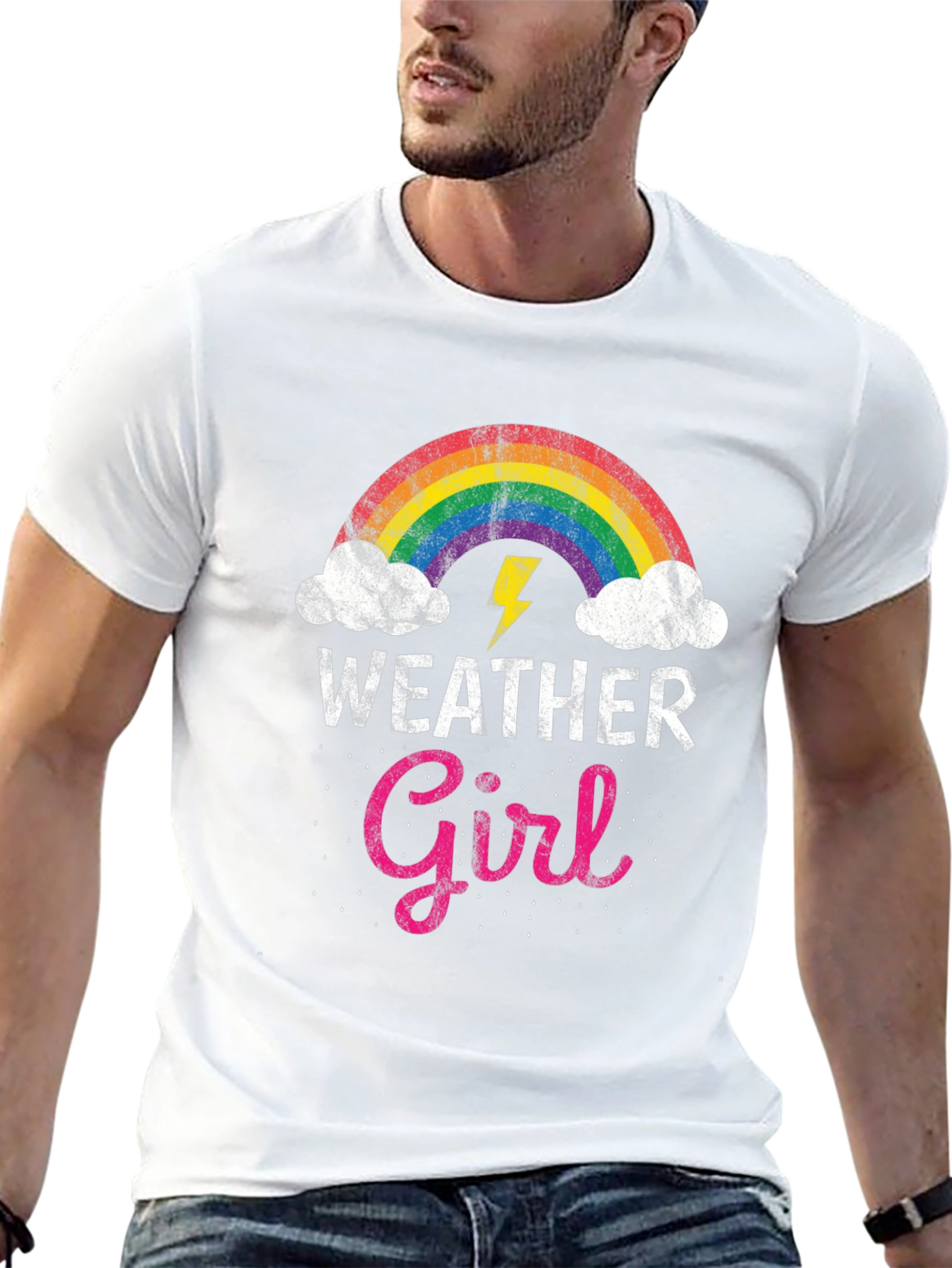 Weather Girl Rainbow Graphic T-Shirt