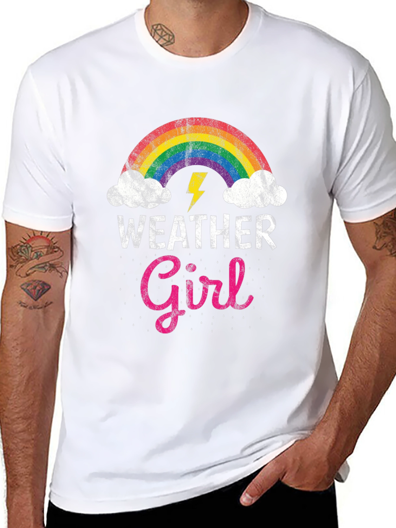 Weather Girl Rainbow Graphic T-Shirt