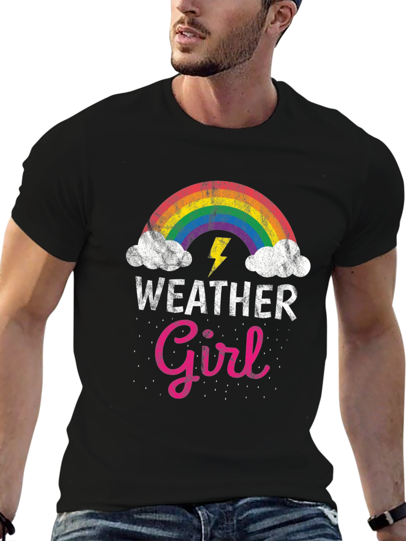 Weather Girl Rainbow Graphic T-Shirt