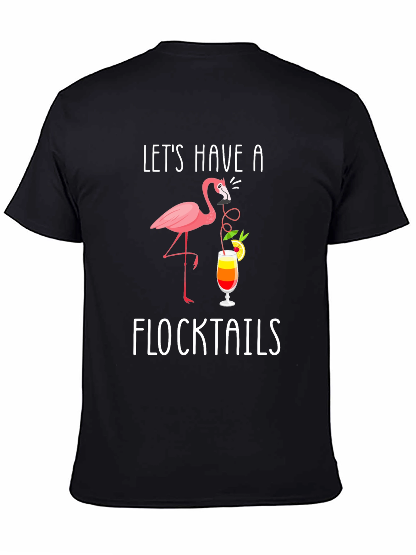 Flocktails Graphic T-Shirt - Flamingo Cocktail Fun