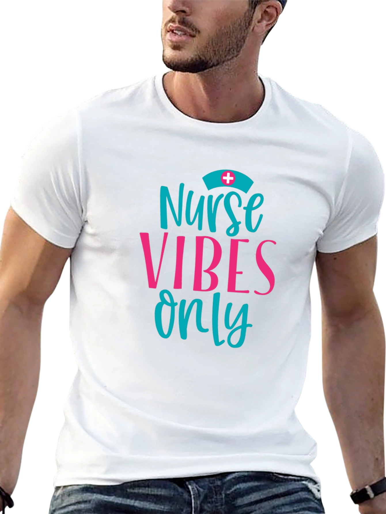 Nurse Vibes Only Graphic Tee - Black