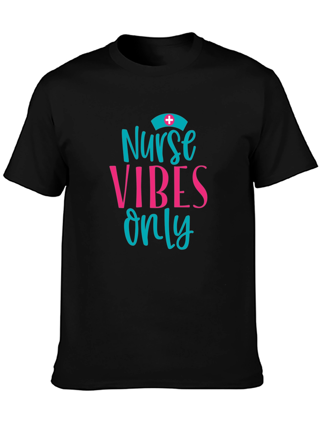 Nurse Vibes Only Graphic Tee - Black