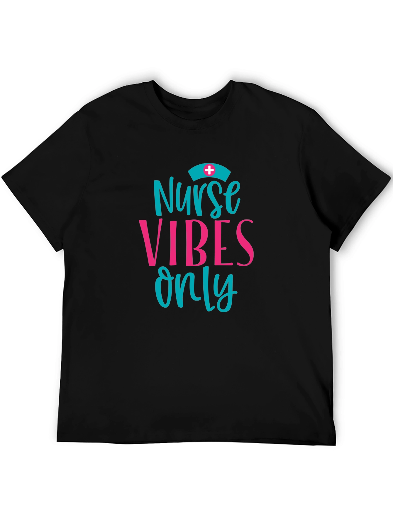 Nurse Vibes Only Graphic Tee - Black