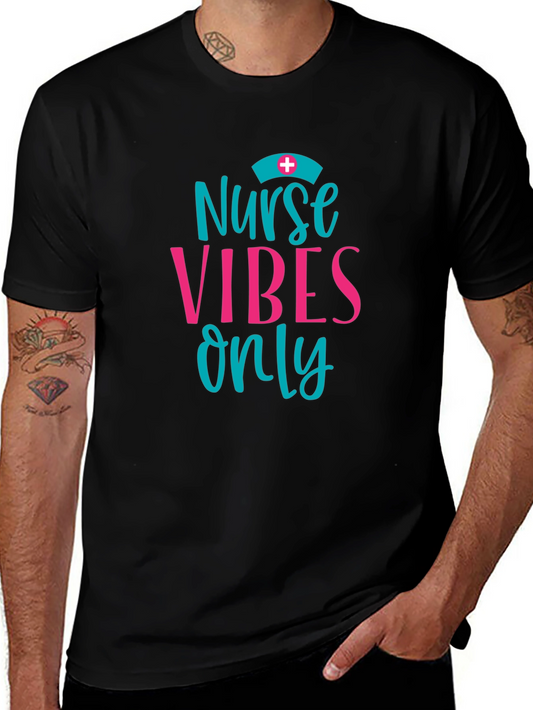 Nurse Vibes Only Graphic Tee - Black