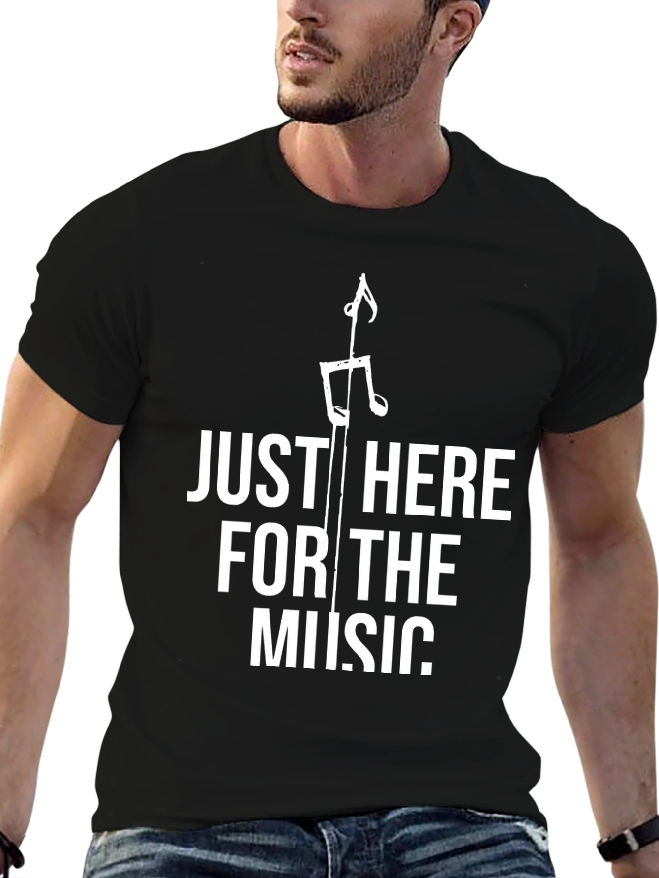 Just Here for the Music Graphic Tee