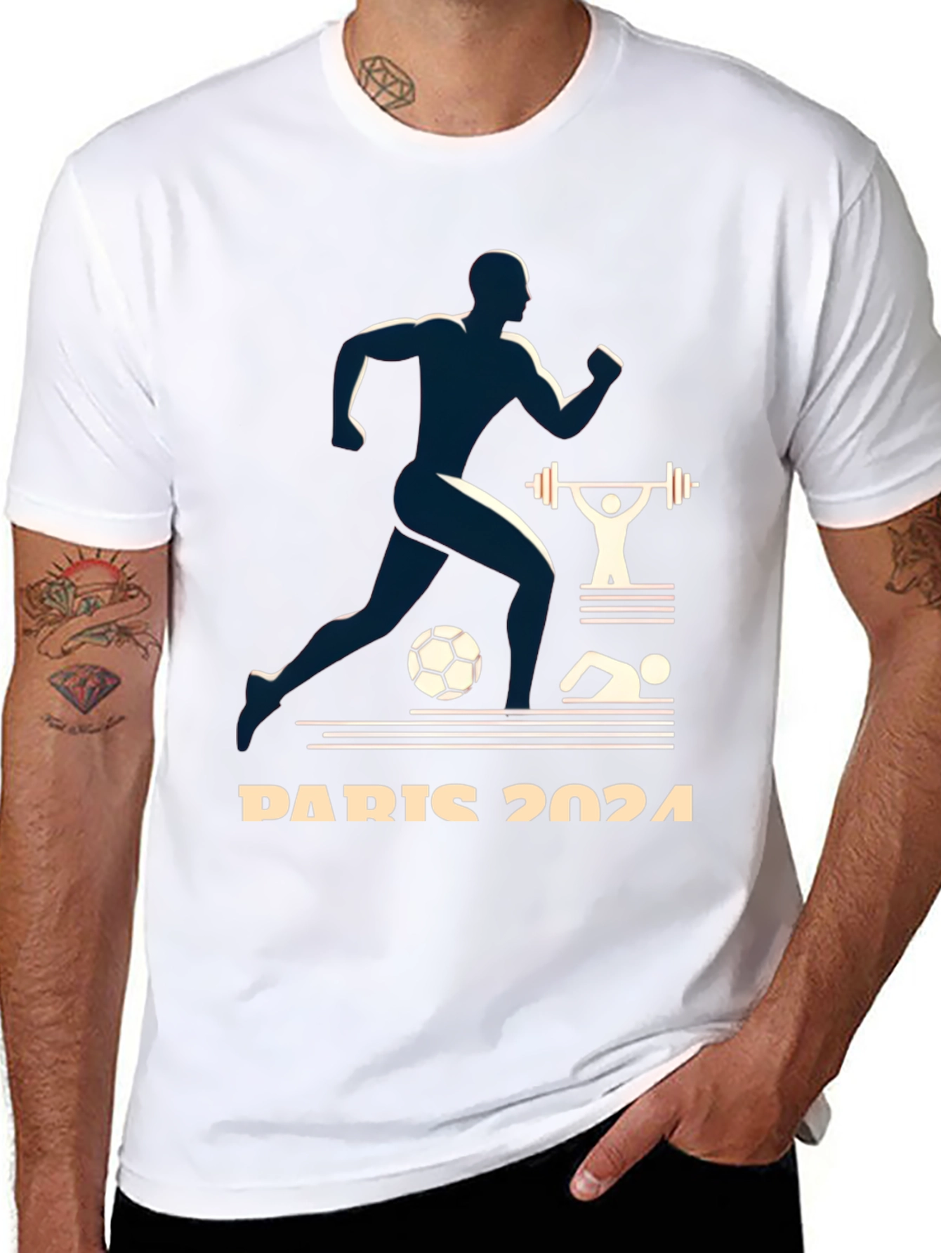 Paris 2024 Olympics Graphic Tee - Athlete Design