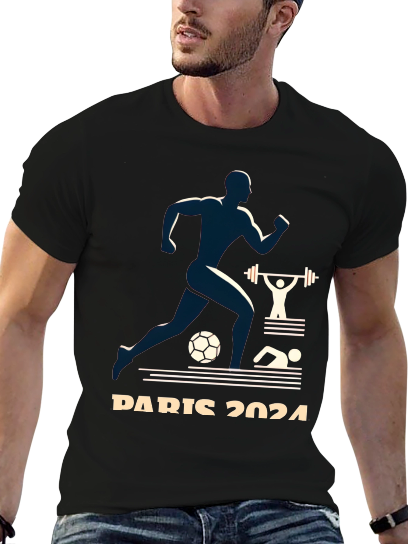 Paris 2024 Olympics Graphic Tee - Athlete Design