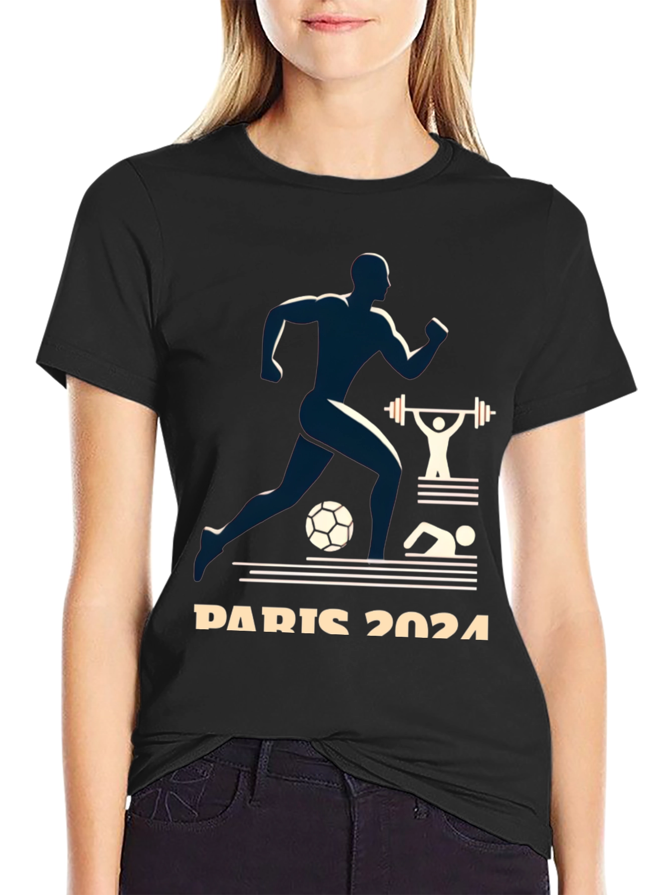 Paris 2024 Olympics Graphic Tee - Athlete Design