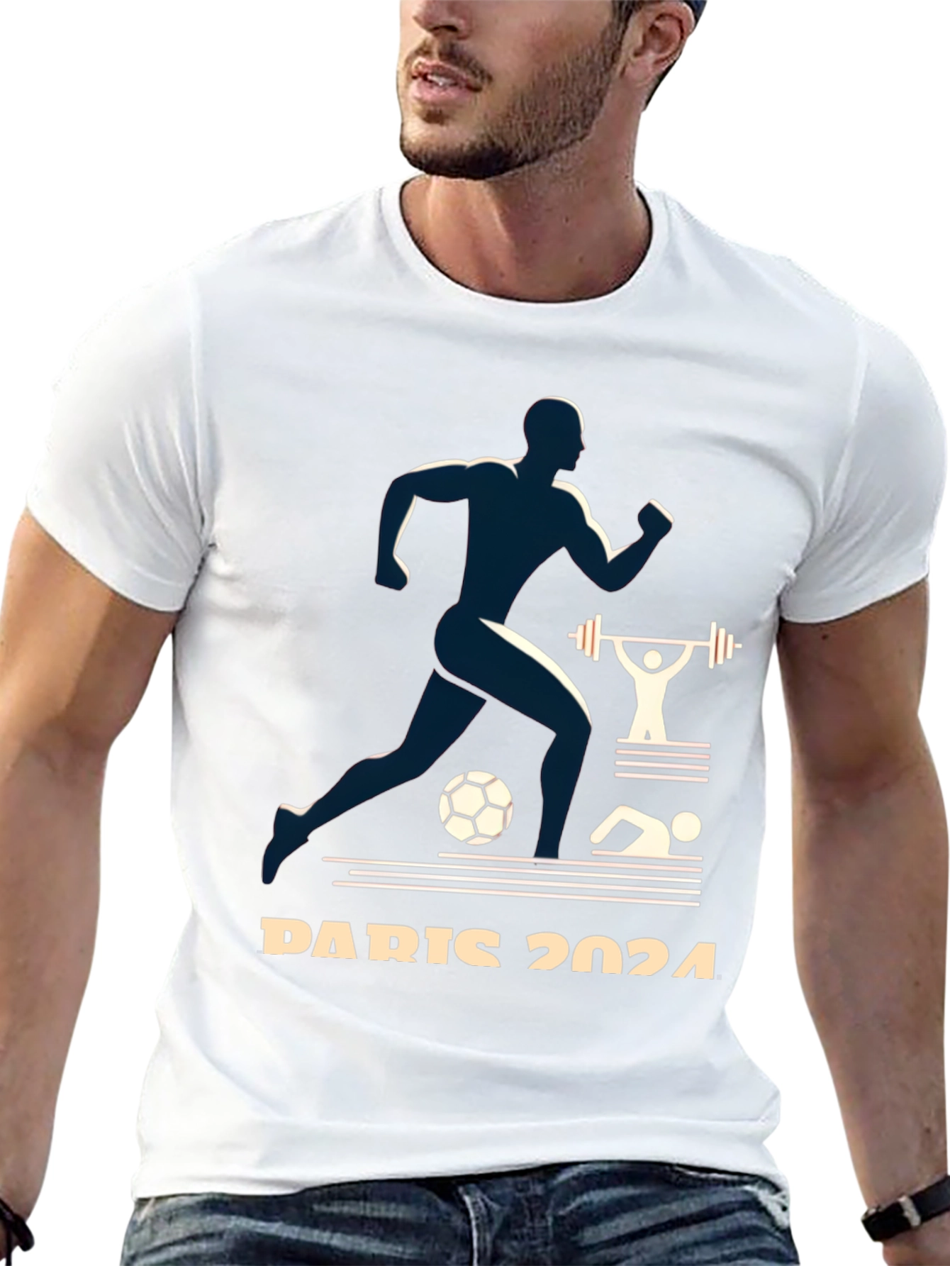 Paris 2024 Olympics Graphic Tee - Athlete Design