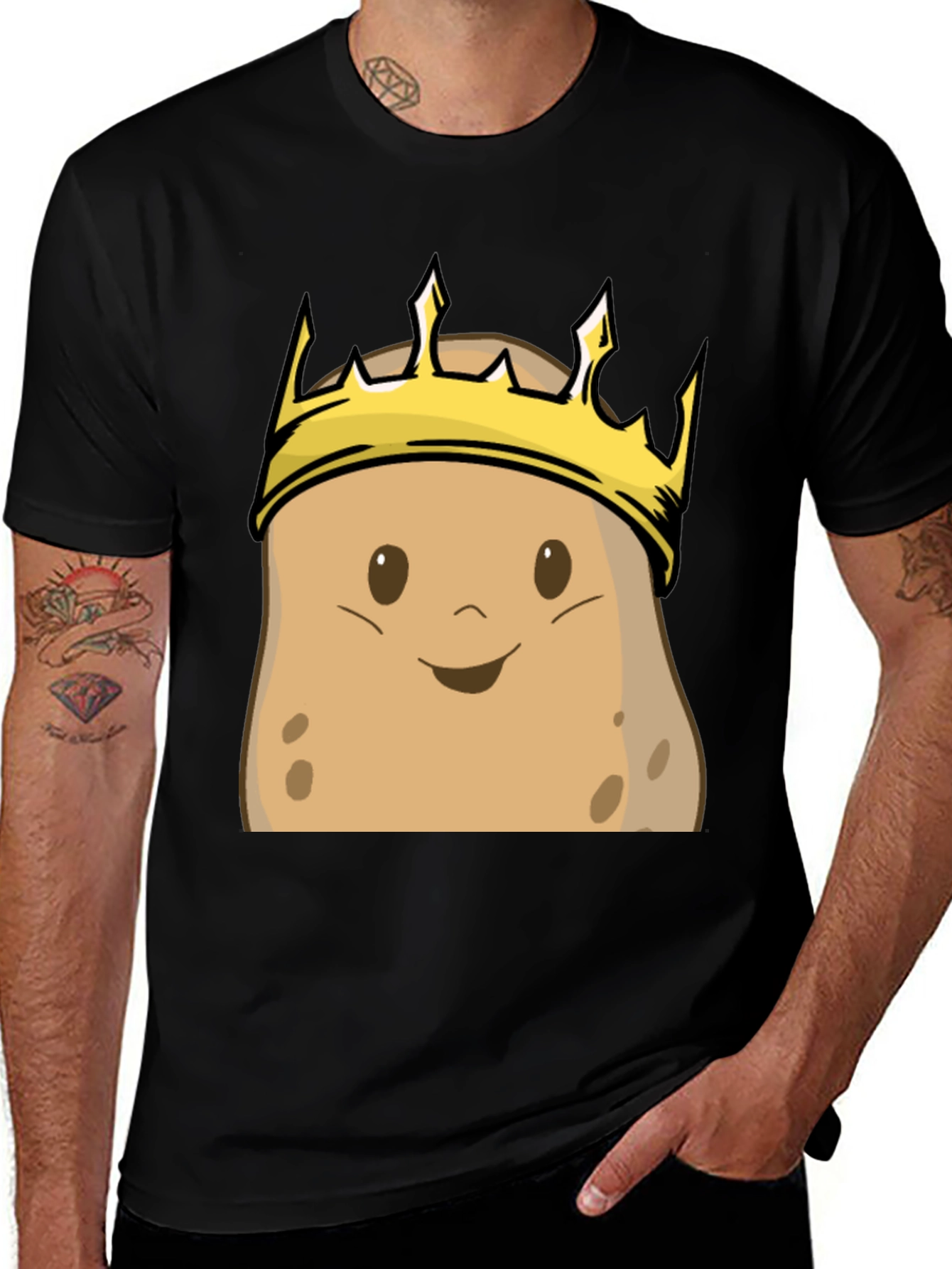 Potato King T-Shirt - Funny Cartoon Graphic Tee
