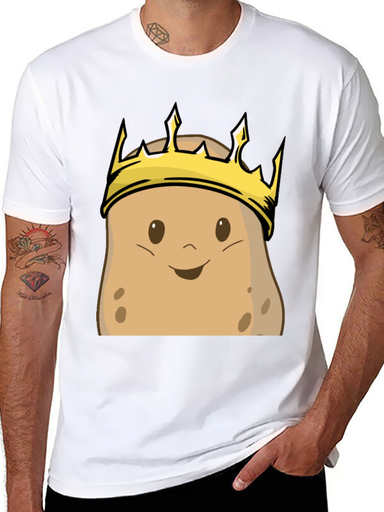Potato King T-Shirt - Funny Cartoon Graphic Tee