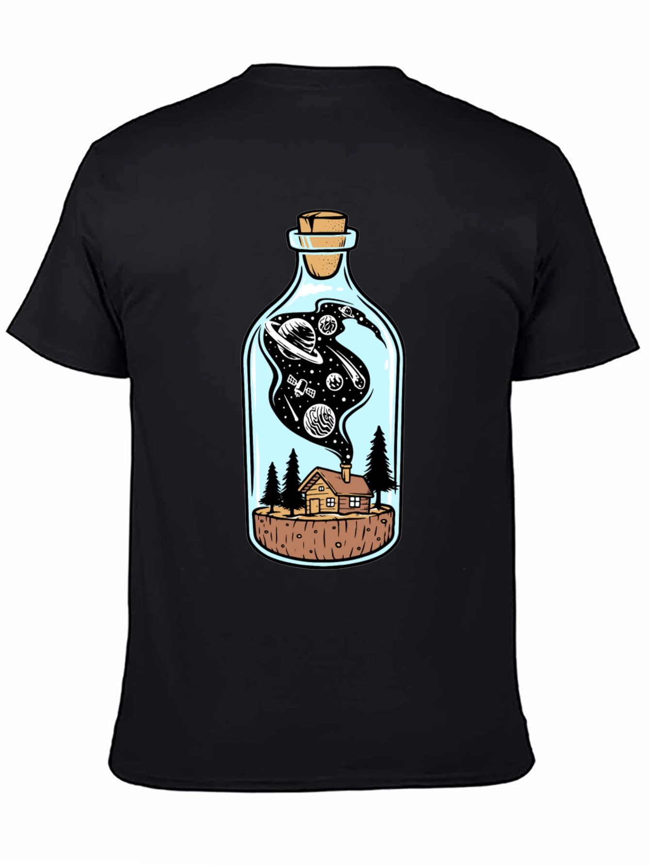 Galaxy in a Bottle Graphic Tee - Black