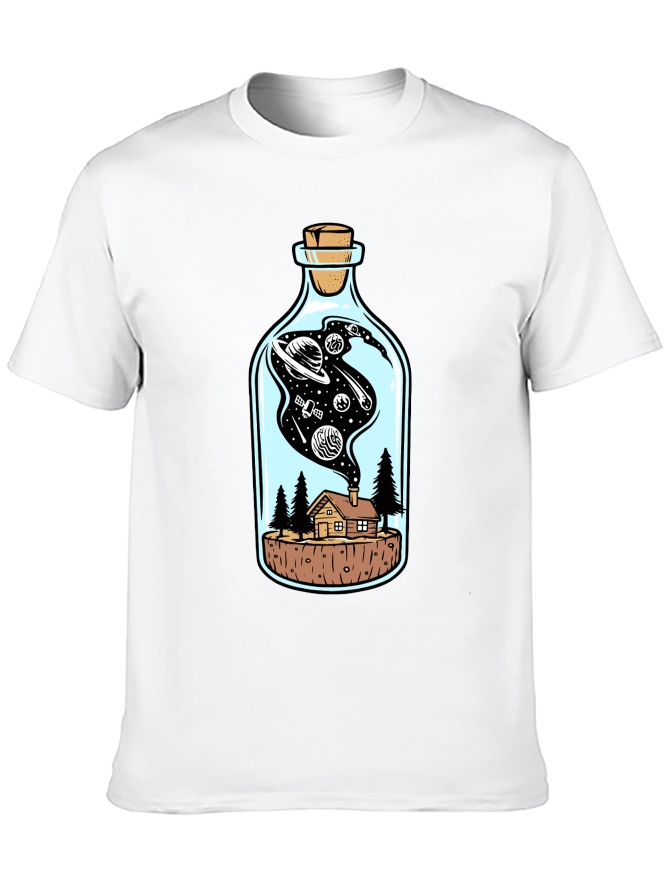 Galaxy in a Bottle Graphic Tee - Black