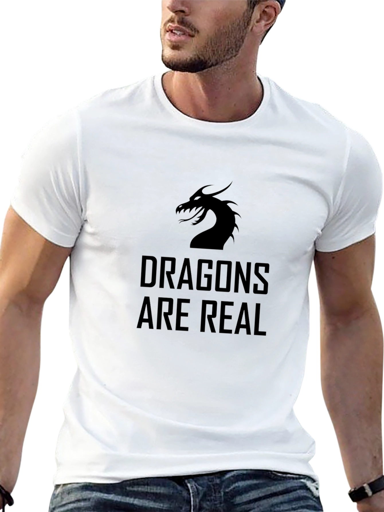Dragons Are Real Black Graphic T-Shirt