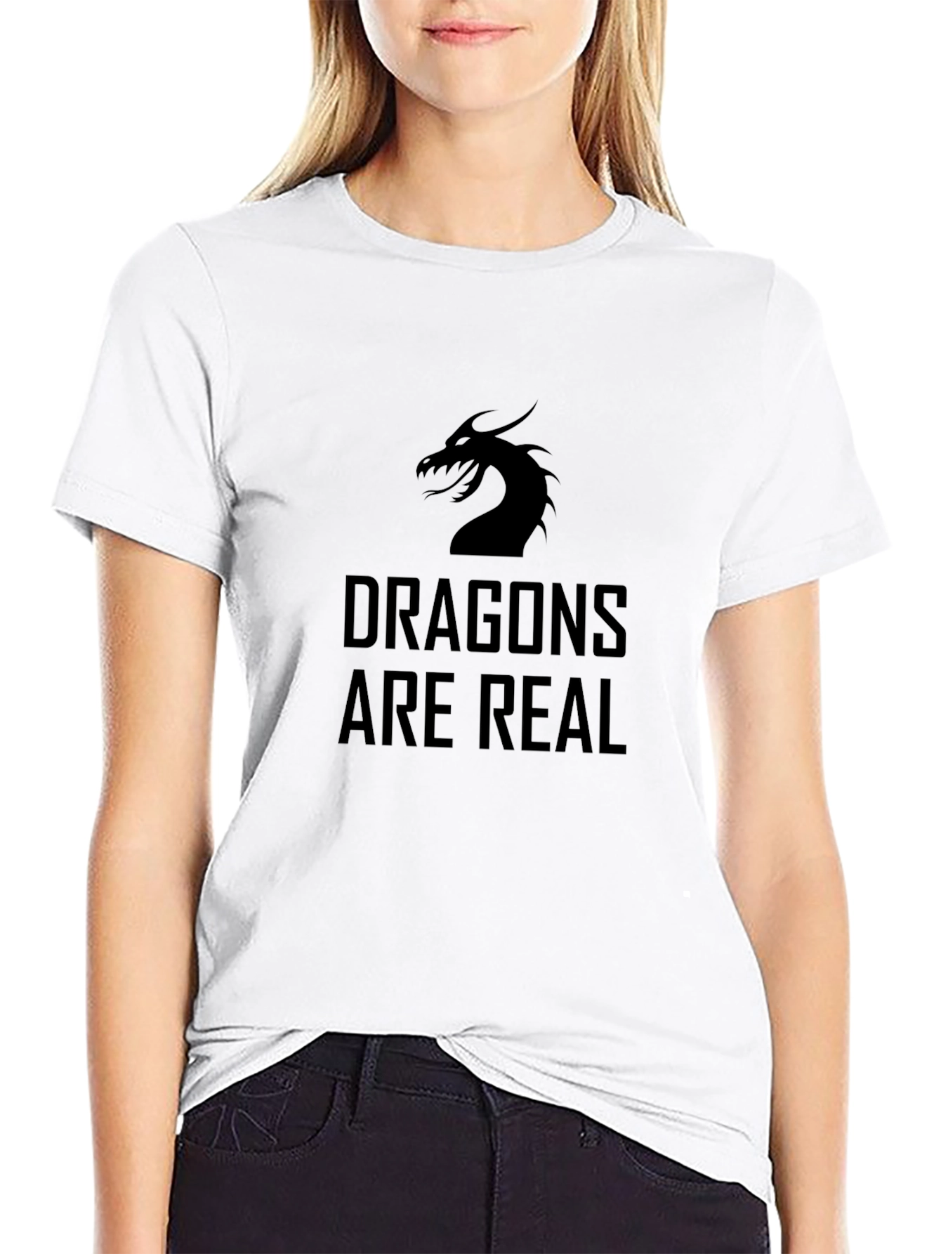 Dragons Are Real Black Graphic T-Shirt