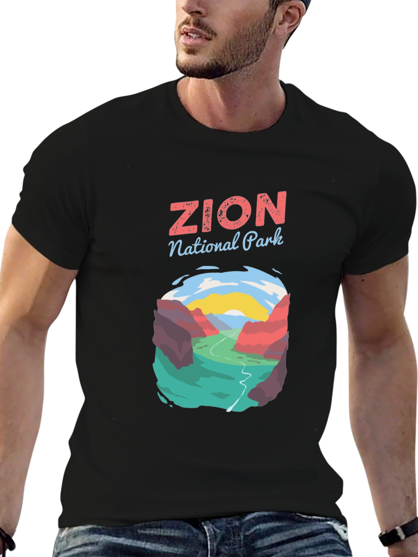 Zion National Park Graphic Tee - Black