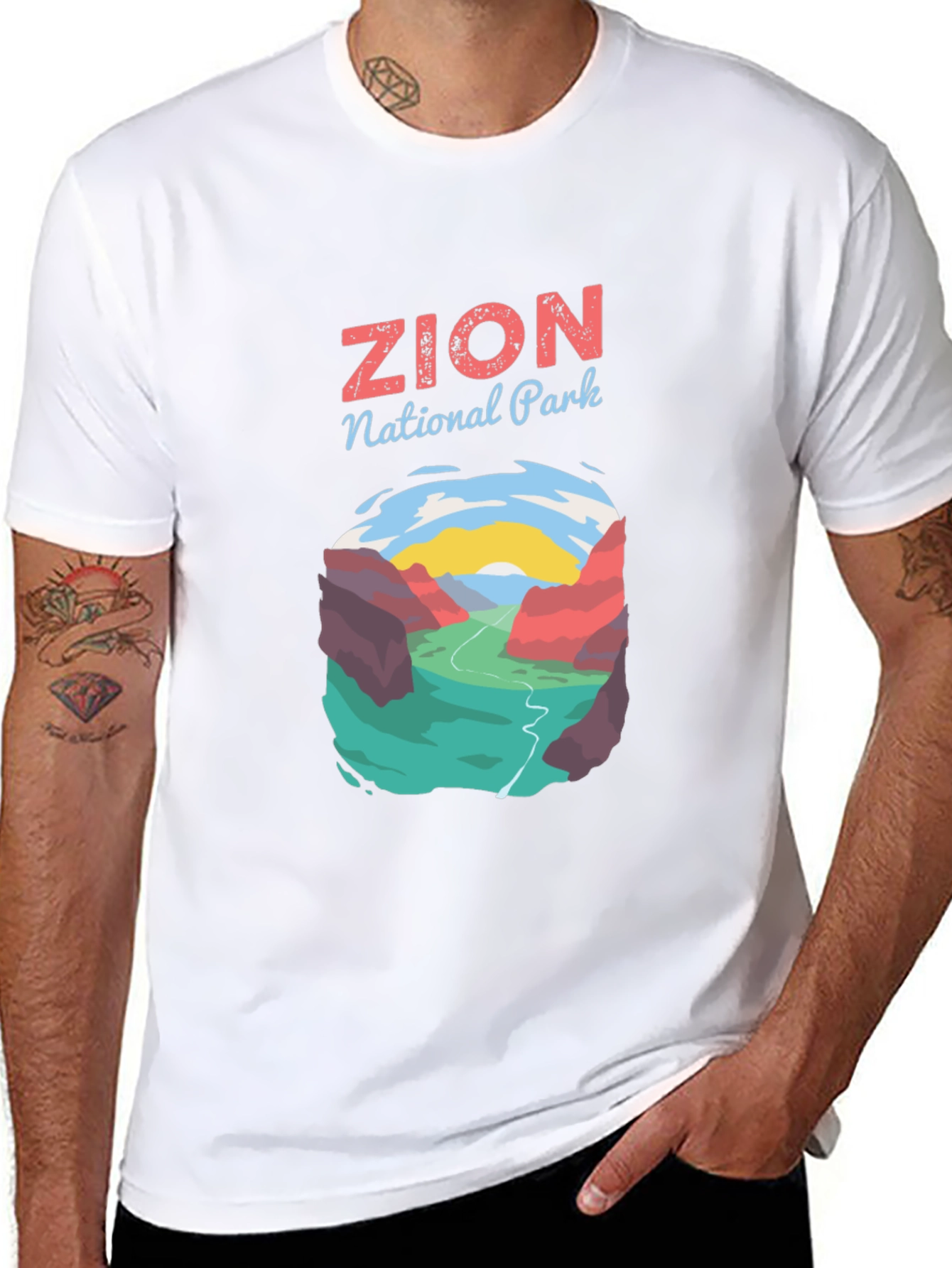 Zion National Park Graphic Tee - Black