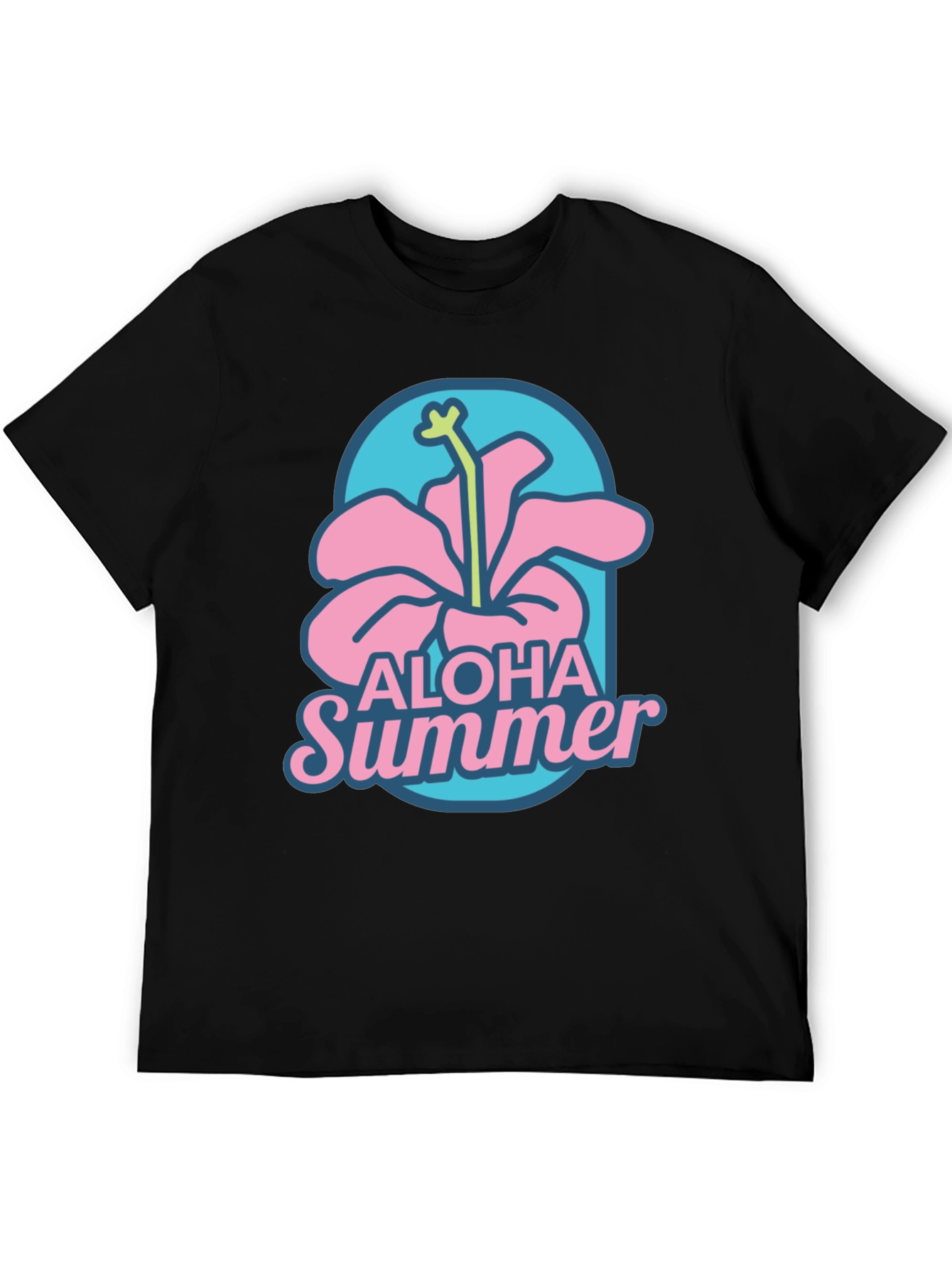 Aloha Summer Graphic T-Shirt -  Hibiscus Design
