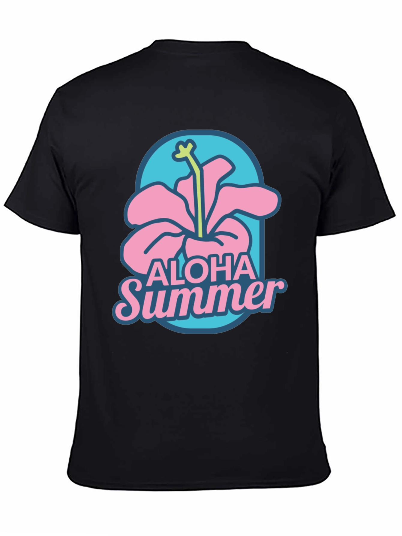 Aloha Summer Graphic T-Shirt -  Hibiscus Design