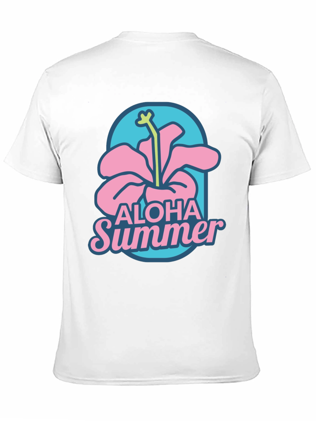 Aloha Summer Graphic T-Shirt -  Hibiscus Design